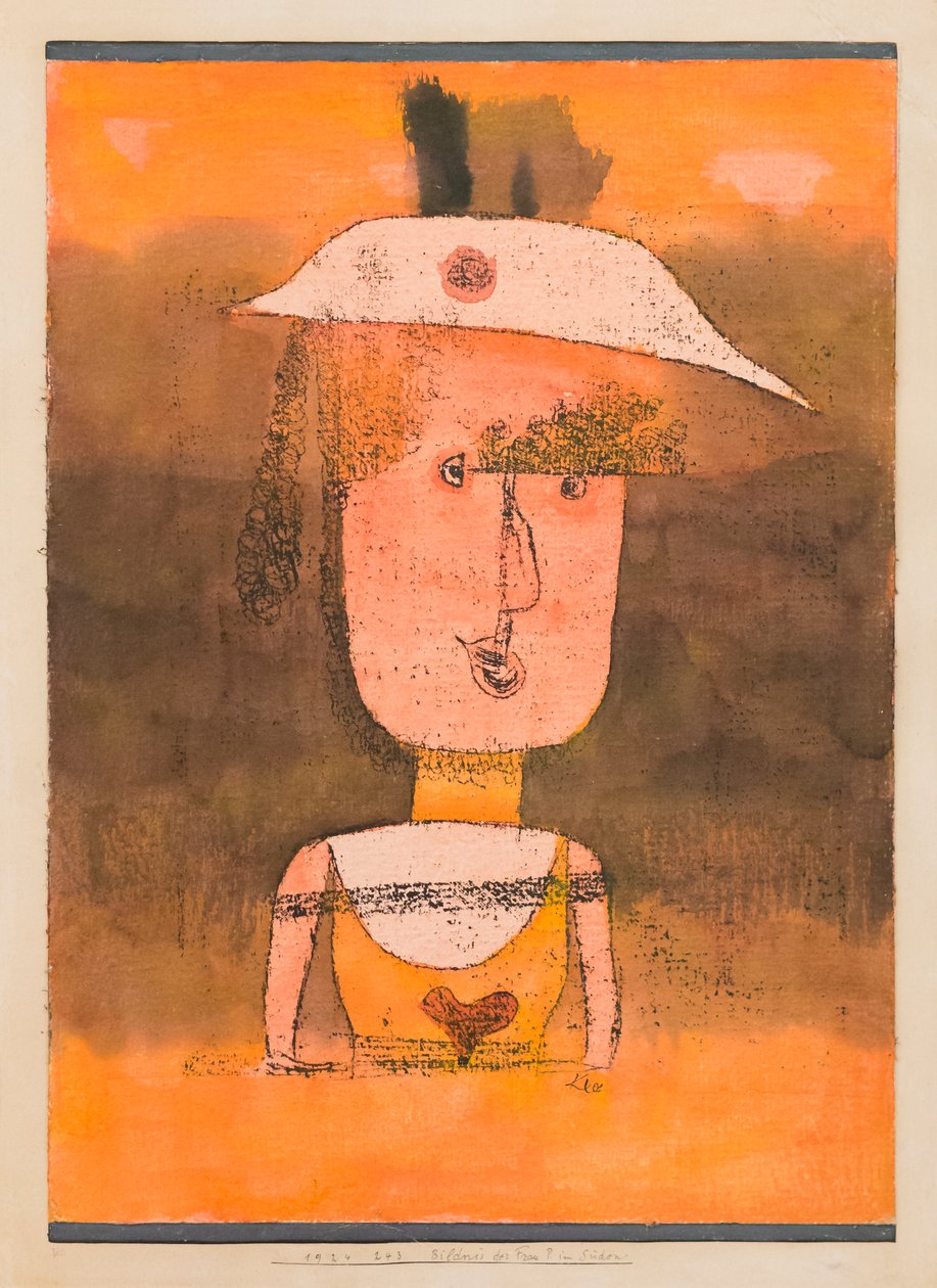 Portrét Frau P. na jihu od Paul Klee