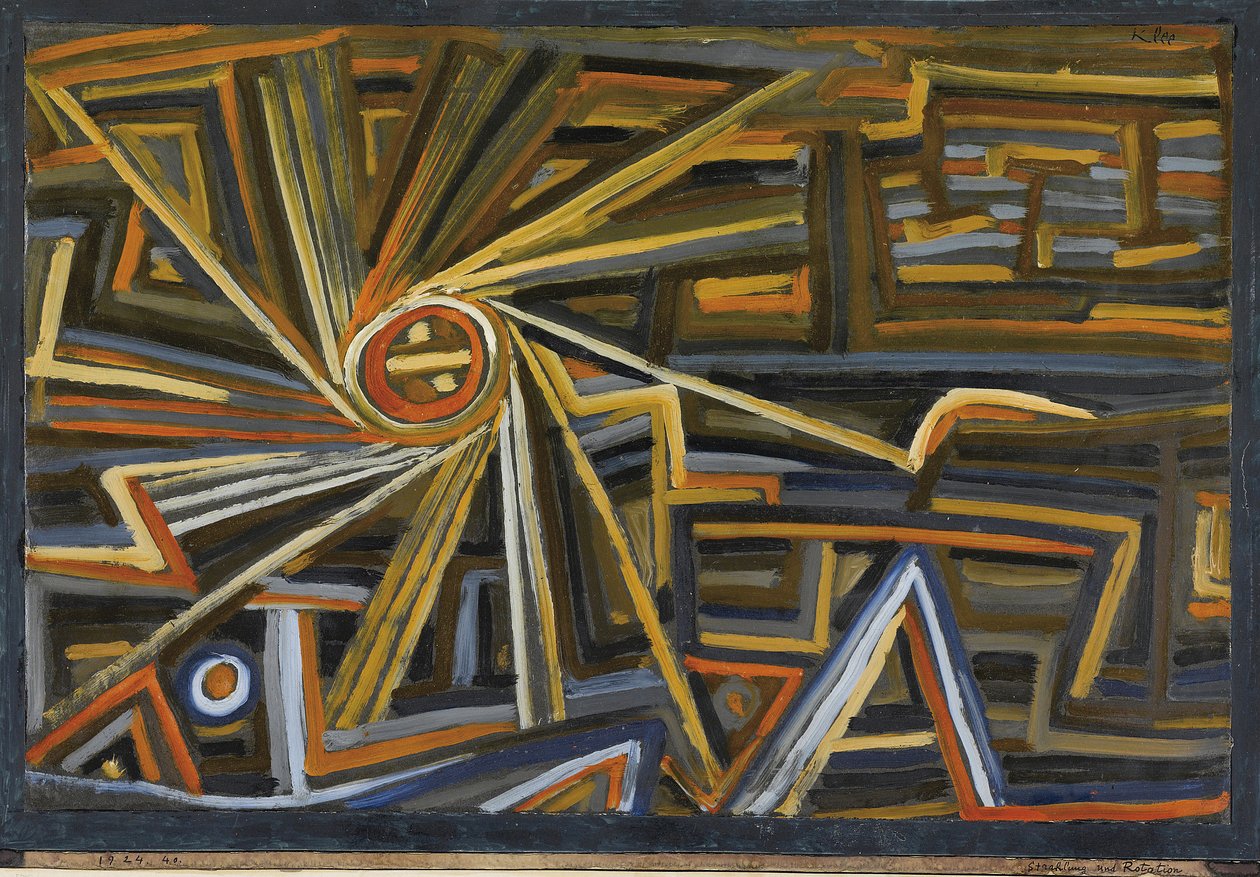 Radiace a rotace Klee, Paul (1879-1940). Olej na papíře, rozměr: 35,6x52 od Paul Klee