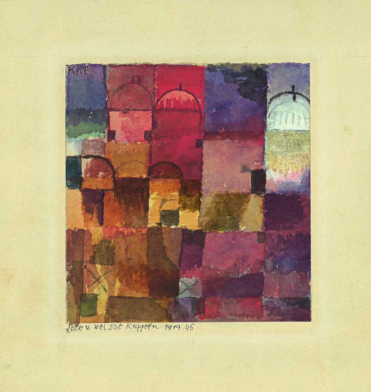 Červenobílé kopule, 1914 od Paul Klee