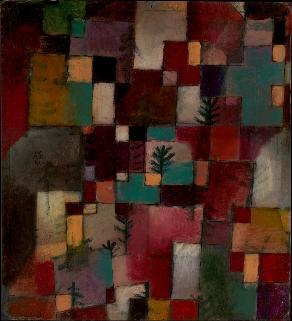 Červenozelené a fialovo-žluté rytmy od Paul Klee