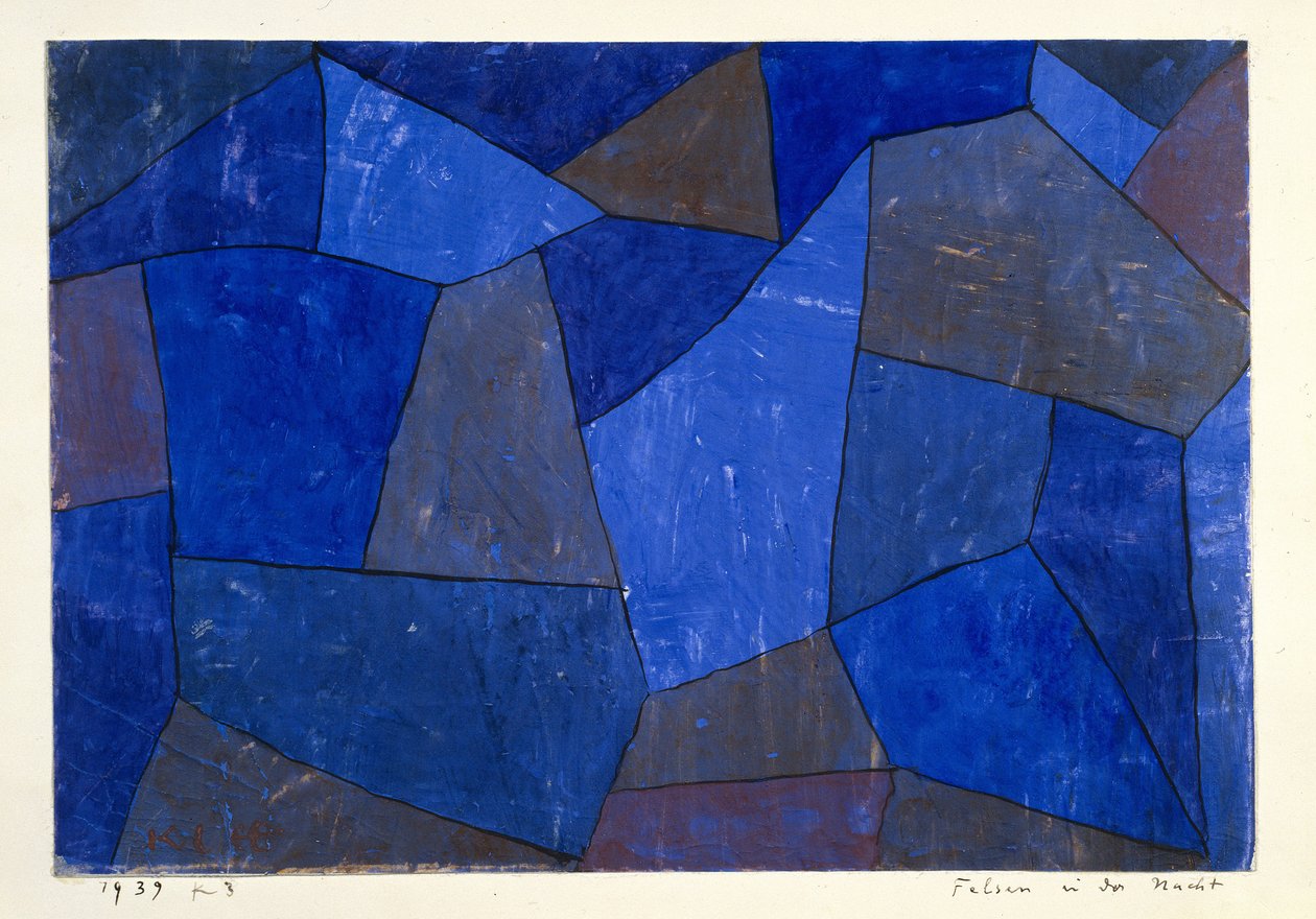 Skály v noci, 1939. od Paul Klee