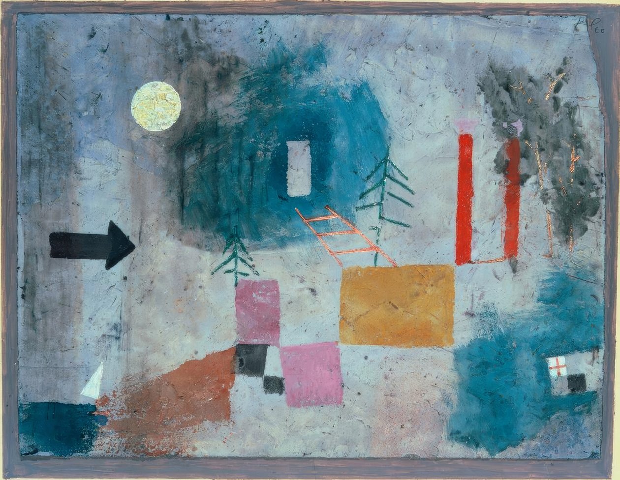 Míjející červené kolony od Paul Klee