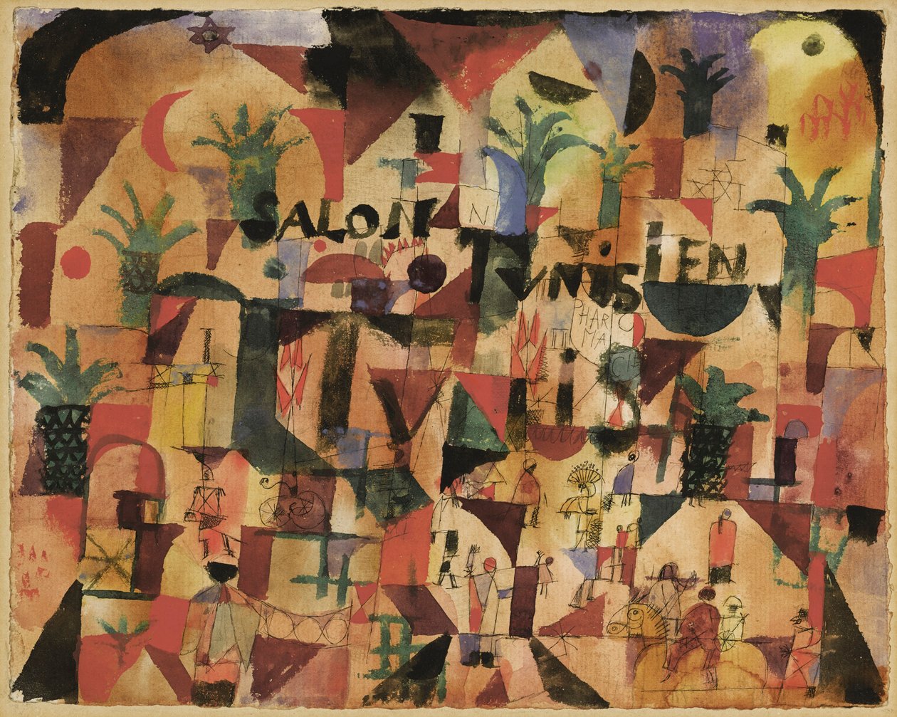 Salon Tunisien Doprava na Boulevard Tunis, 1918. od Paul Klee