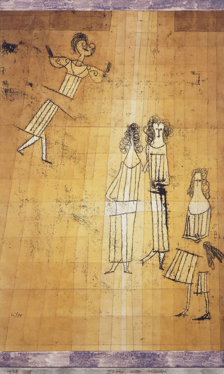 Scéna mezi dívkami od Paul Klee