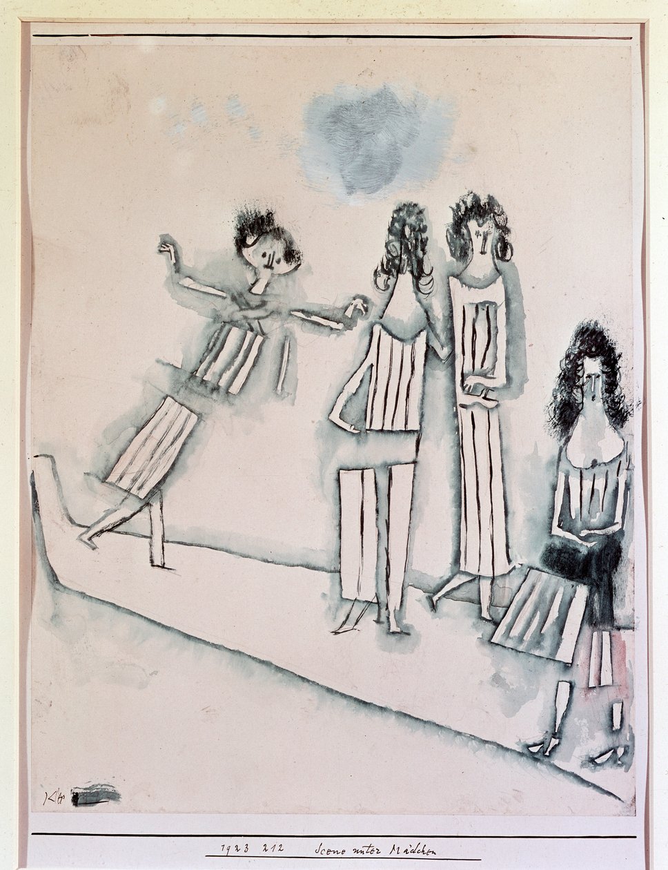 Scéna s dívkami (Kresba, 20. století) od Paul Klee