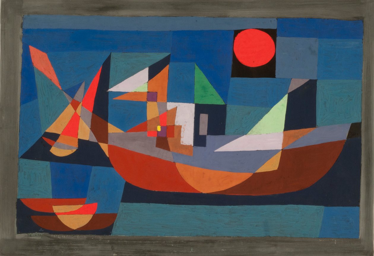 Lodě v klidu, 1927. od Paul Klee