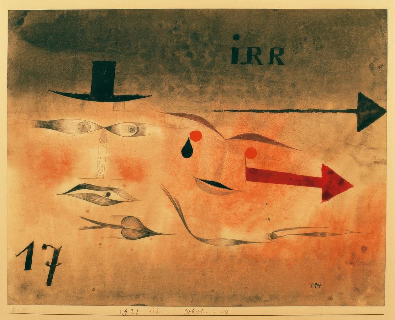 Sedmnáct, šílený od Paul Klee