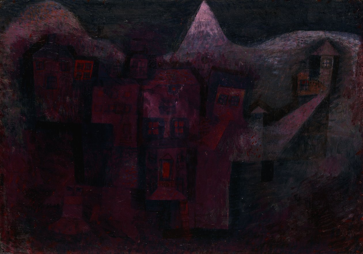 Jižní horská vesnice; Sudliches Bergdorf od Paul Klee