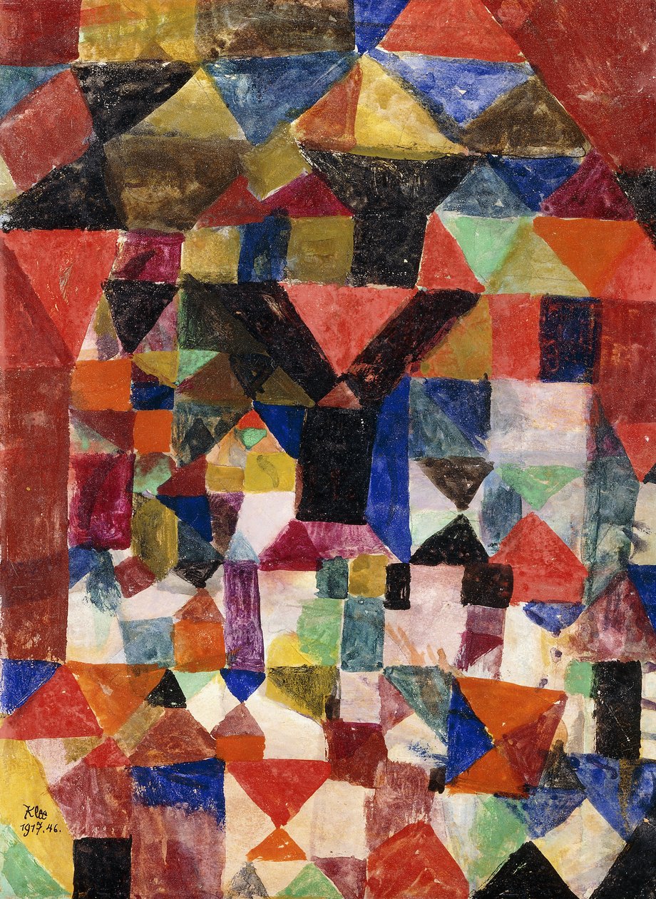 Budova podobná městu; Stavba jako ve městě od Paul Klee