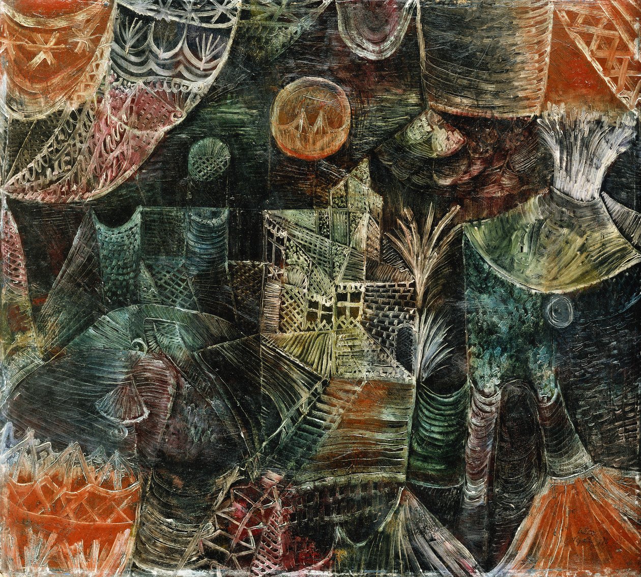 Jevištní kulisy; Buhnenlandschaft od Paul Klee
