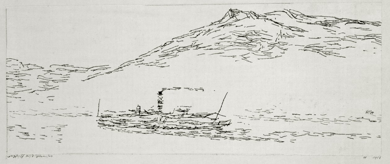 Parník na Thunder Sea od Paul Klee