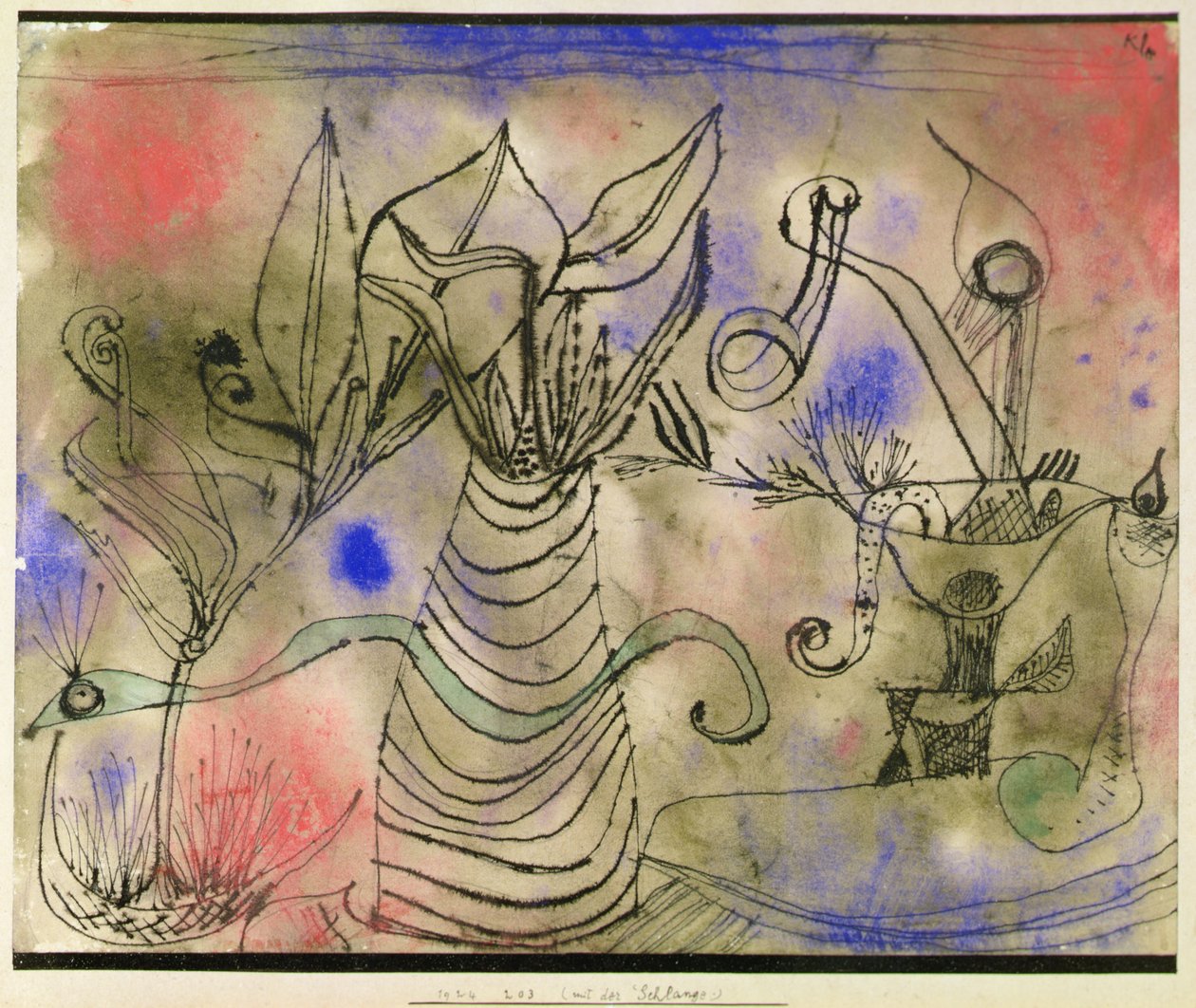 Zátiší s hadem od Paul Klee