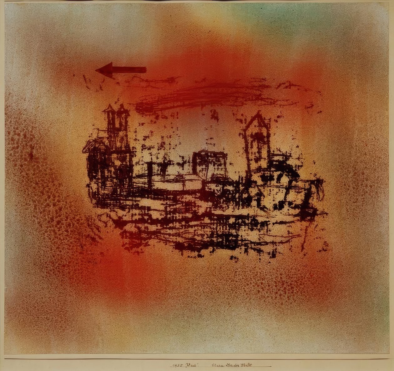 Bouře nad městem od Paul Klee