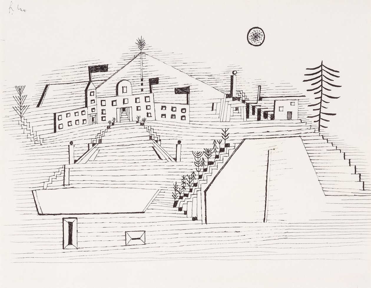 Letní palác v Beride; Letní palác poblíž Beride od Paul Klee