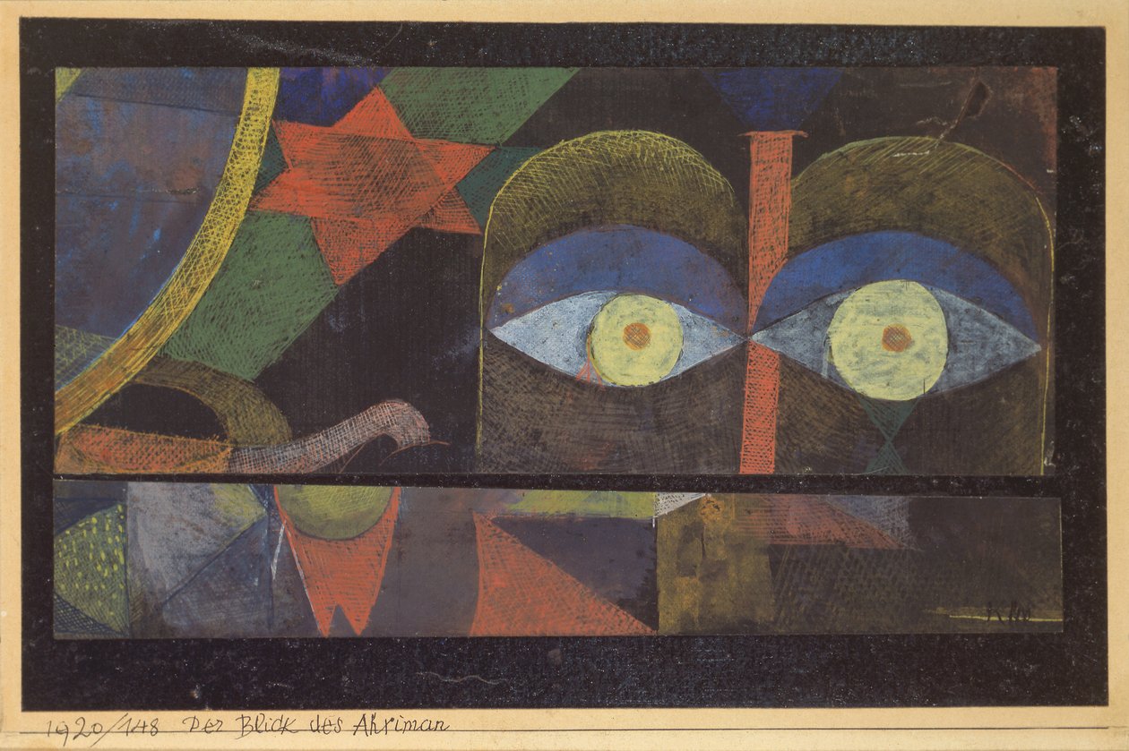 Pohled Ahrimana, 1920. od Paul Klee