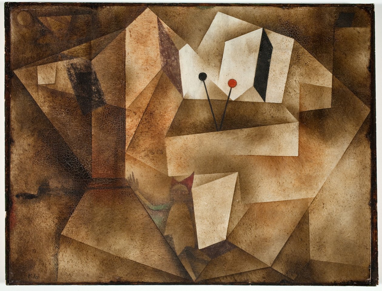 Varhany Kettledrum (Die Paukernorgel) 1930 (olej na kartonu) od Paul Klee