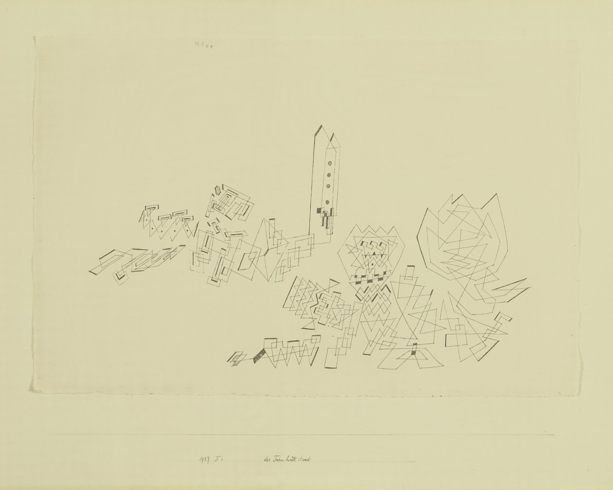 Věž odolává útoku od Paul Klee