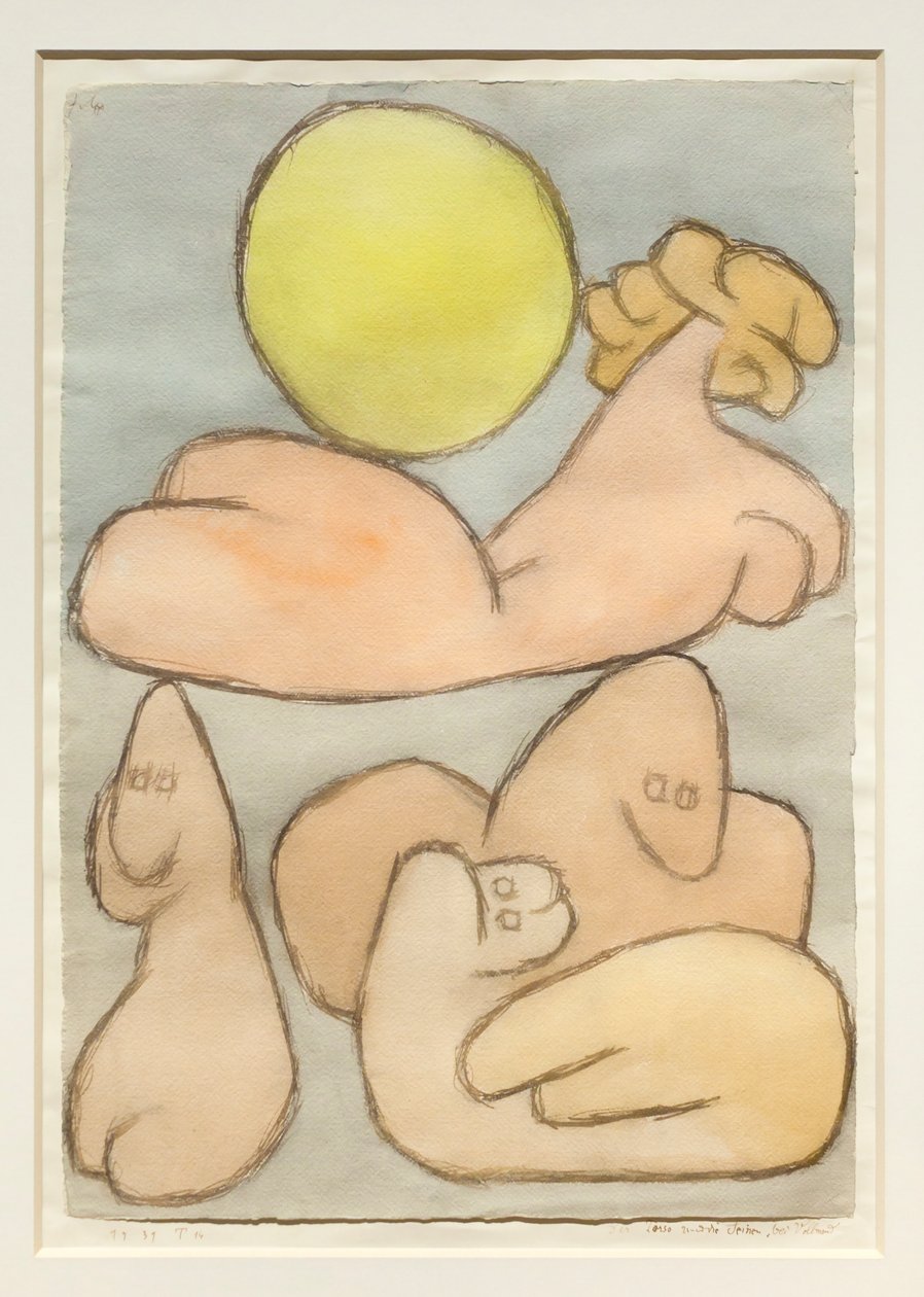 Torzo a její rodina s úplňkem od Paul Klee