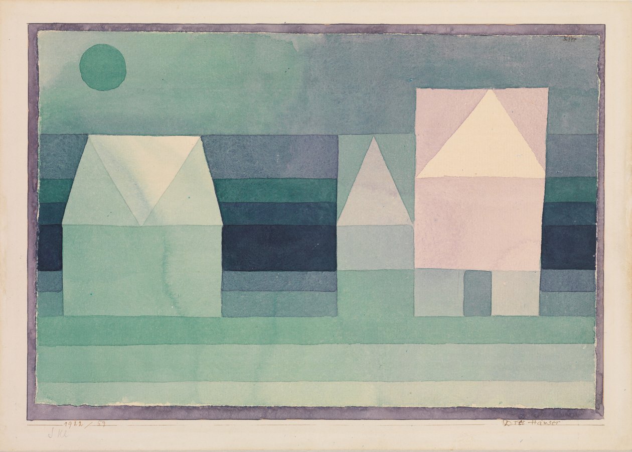 Tři domy od Paul Klee