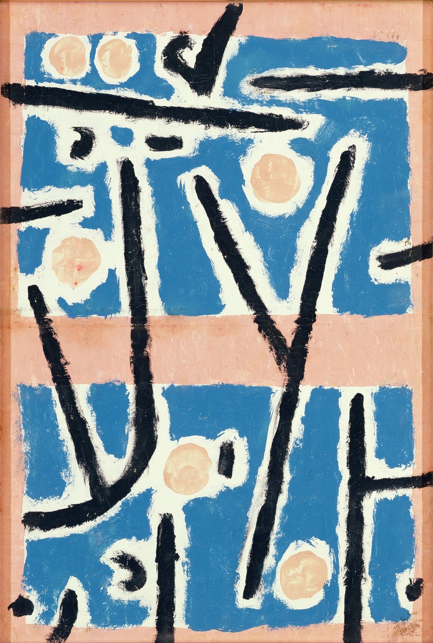 Bez názvu (Signs of Growth) 1937 (barevná pasta, tempera a křída na papíře) od Paul Klee