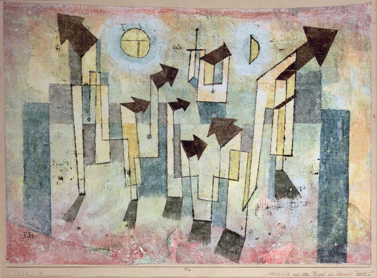 Nástěnná malba z Chrámu touhy tam od Paul Klee