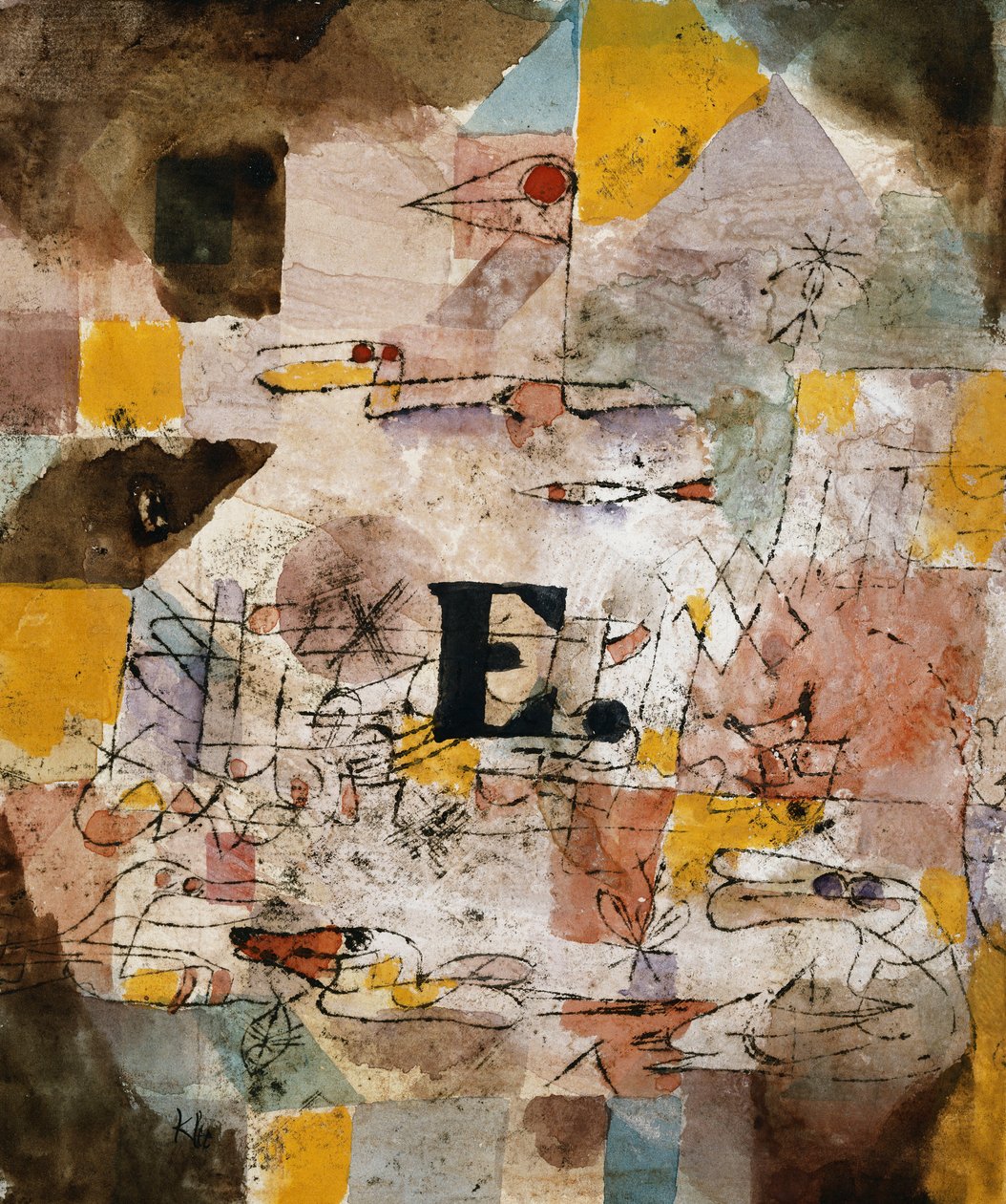 Vodní pták (skútry); Wasservogel (Enti) od Paul Klee