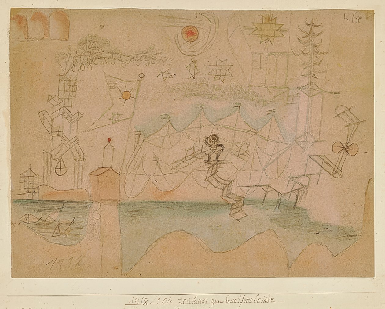 Kreslení do půjčovny lodí. 1918, 204 od Paul Klee