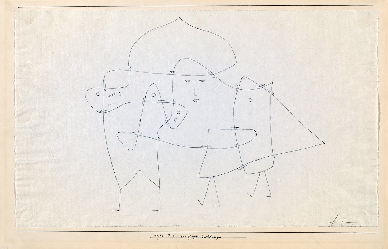 En group closed Enlacés en un groupe, 1930. od Paul Klee