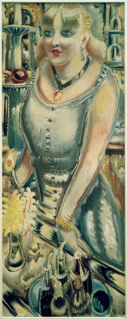 Stojící barmanka s hyacinty od Paul Kleinschmidt