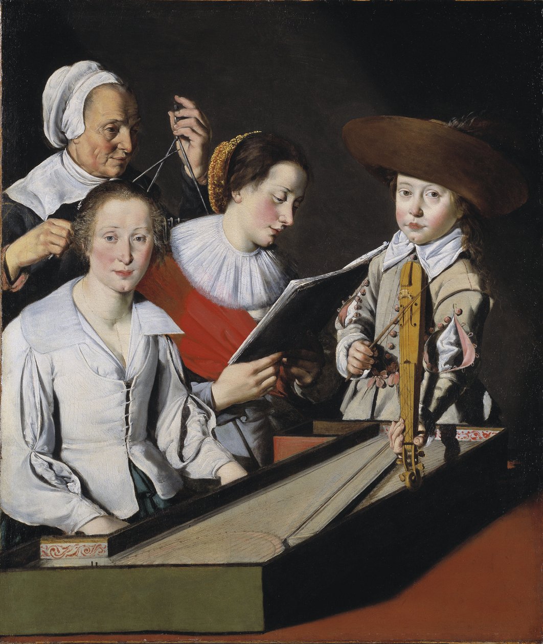 Une fete musicale - Hudební večírek, La Tarte, Paul (?-1636). Olej na plátně. Rozměr: 116 x 98,8 cm. Národní muzeum Stockholm od Paul La Tarte