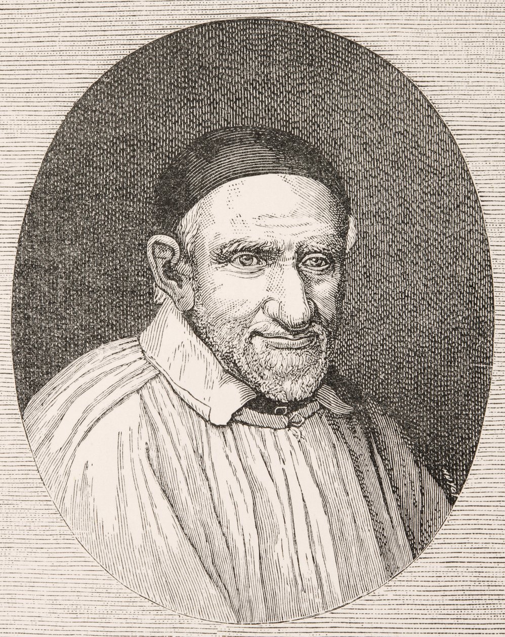 Svatý Vincent De Paul 1581 - 1660. Francouzský katolický kněz a světec. Podle díla Simona Francoise. od Paul Lacroix