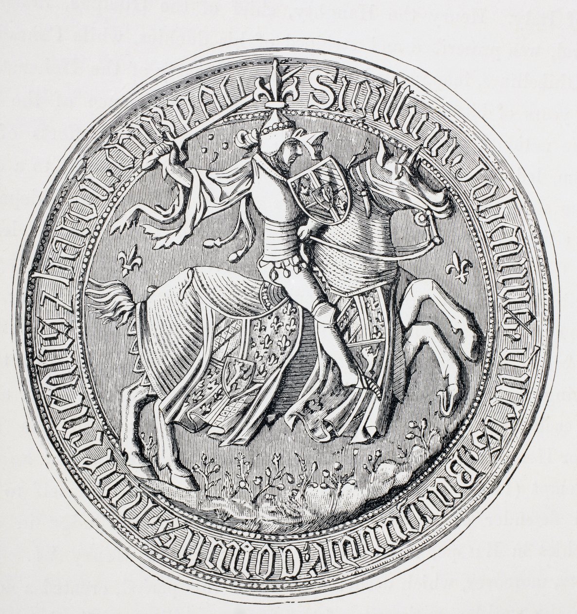 Pečeť burgundského vévody, hraběte z Nevers a barona z Donzy 1371 - 1419. od Paul Lacroix