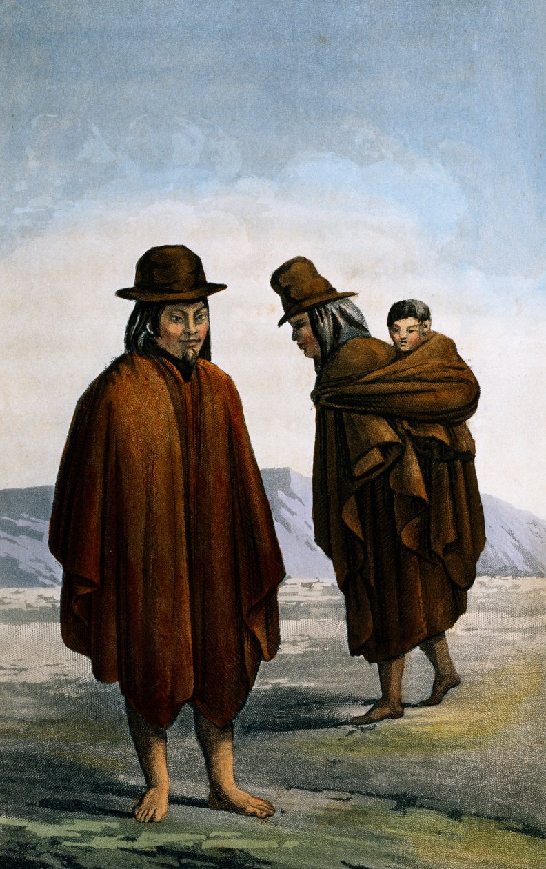 Plain Indians of Bogota, rytina Paul Legrand od Paul Legrand