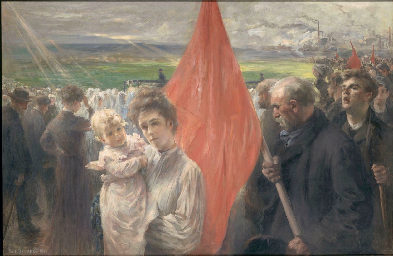 Stávka v Saint-Ouen, 1908. od Paul Louis Delance