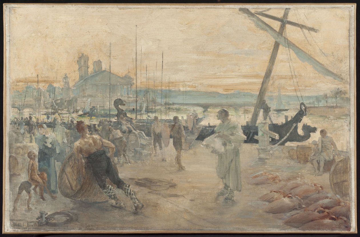 Skica soudní síně pařížského obchodního soudu: Les Nautes parisiens à l