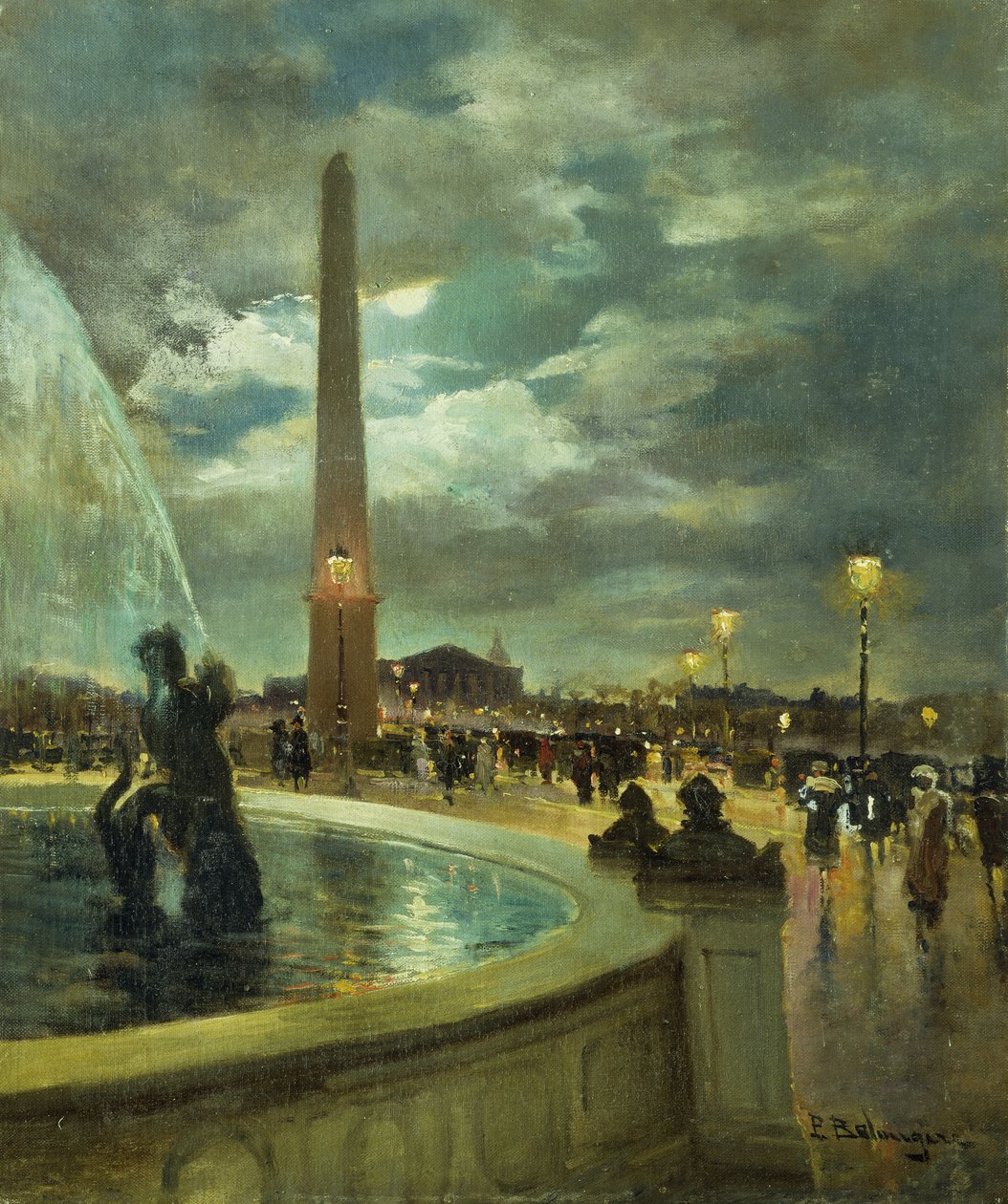 Place de la Concorde (olej na desce) od Paul Marcel Balmigere