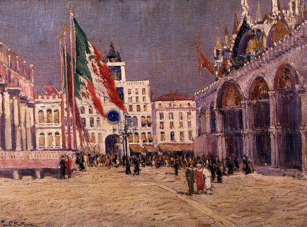 Festivalový den, cca 1925 (olej na plátně) od Paul Mathieu
