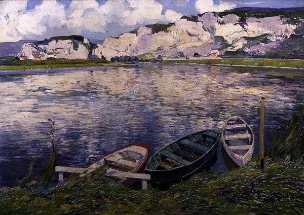 The Cliffs (olej na plátně) od Paul Mathieu