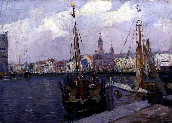 Přístav Ostende (ropa na palubě) od Paul Mathieu