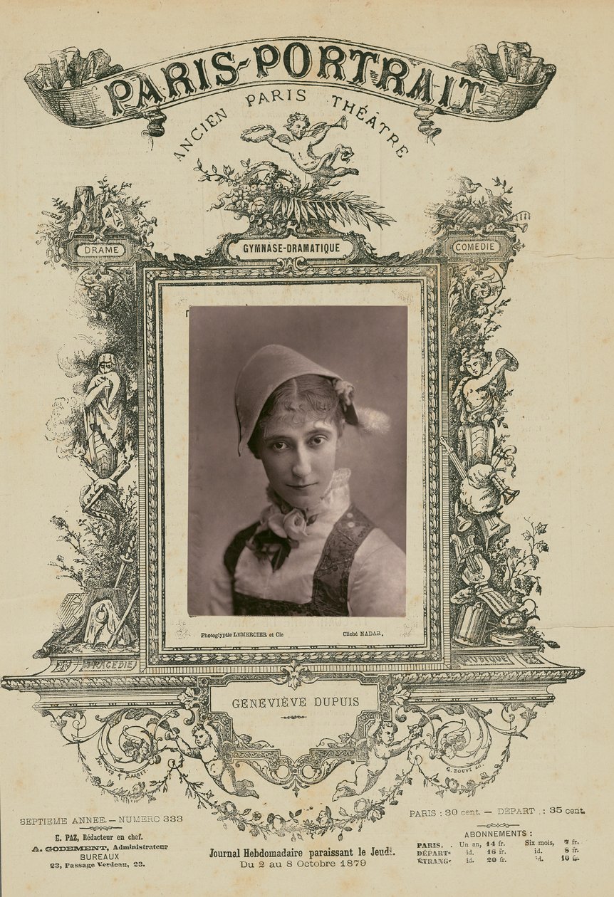 Geneviève Dupois, Gymnase-Dramatique od Paul Nadar