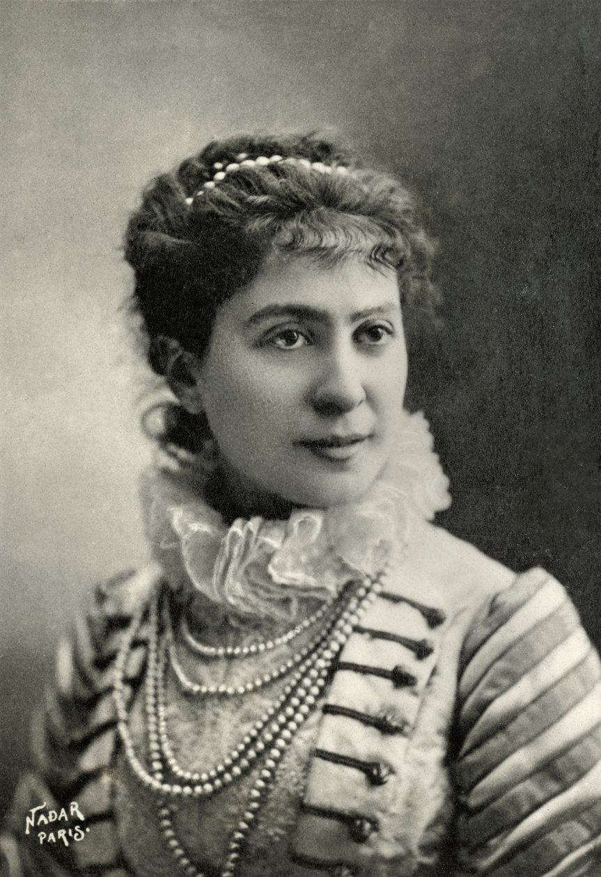Portrét Blanche Baretta - Worms (foto) od Paul Nadar