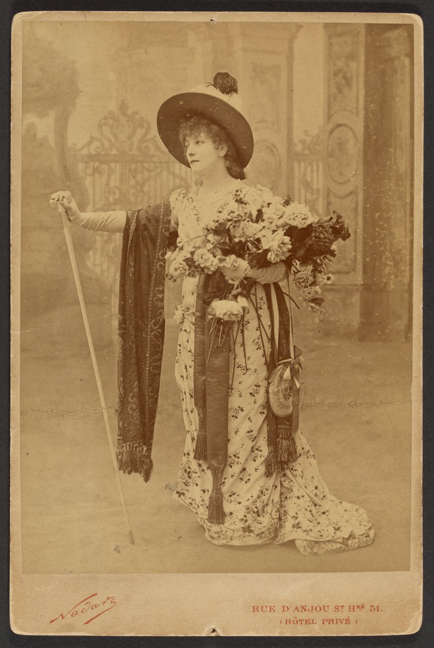 Sarah Bernhardtová jako Floria v La Tosca od Paul Nadar