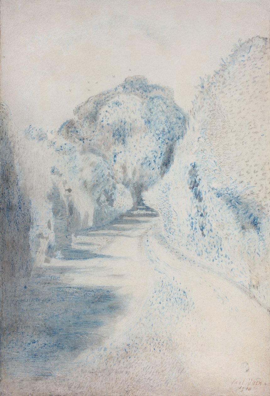 Ulička v modrém od Paul Nash