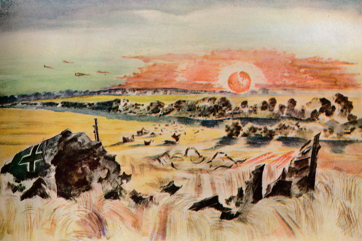 Bombardér v obilí, 1940 od Paul Nash