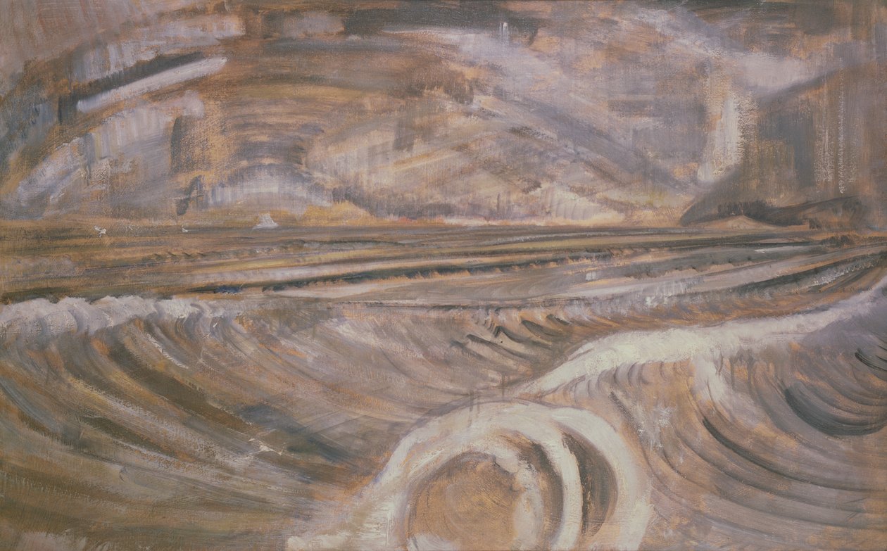 Dymchurch, kolem roku 1921 (olej na plátně) od Paul Nash