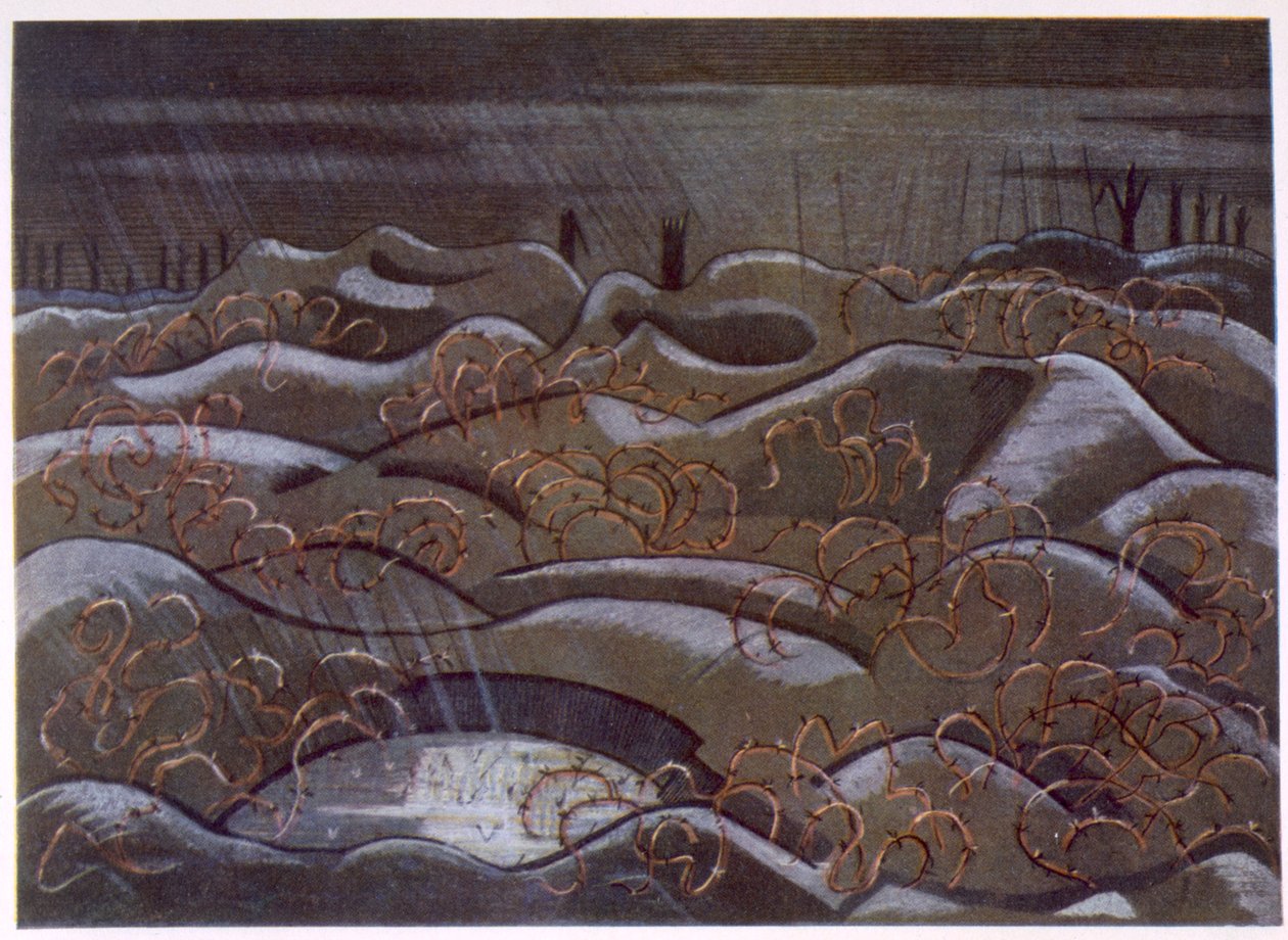 Hill 60 from the Cutting, od britských umělců na frontě, pokračování západní fronty, část třetí, Paul Nash od Paul Nash