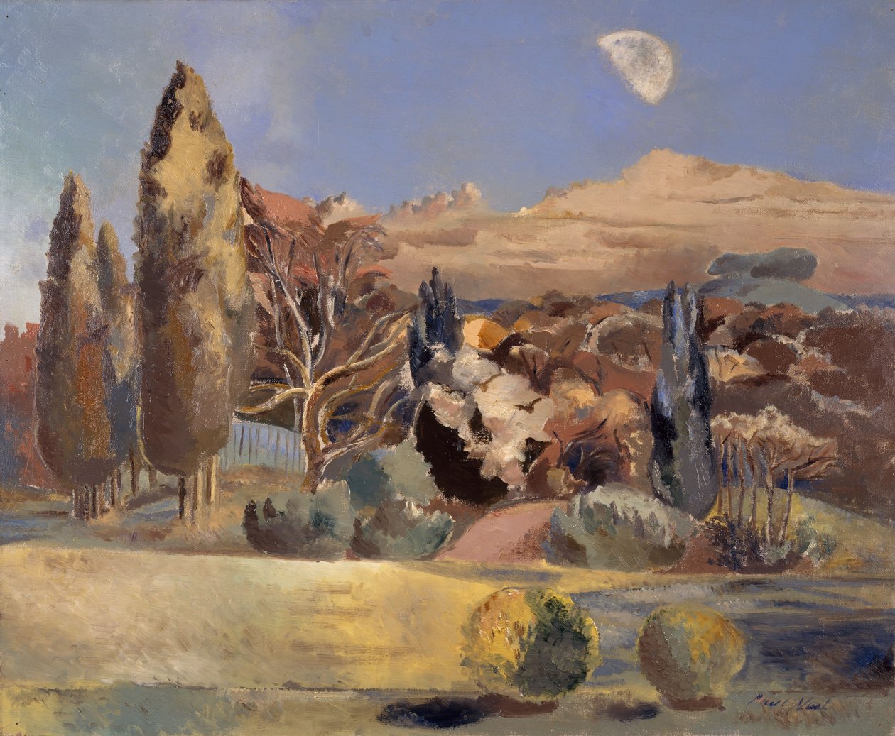 Krajina první čtvrti Měsíce od Paul Nash
