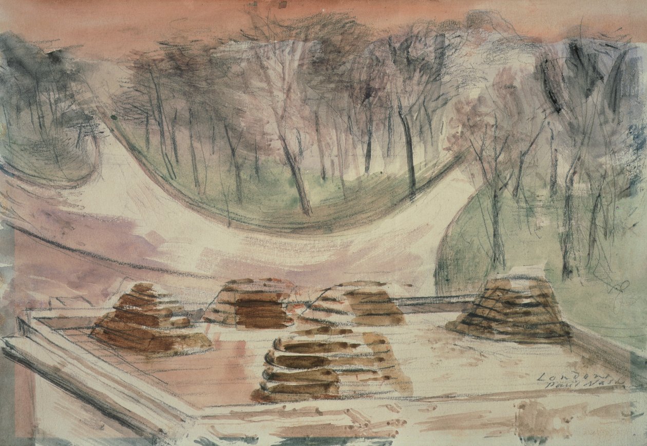 London Park, Marble Arch Defense od Paul Nash