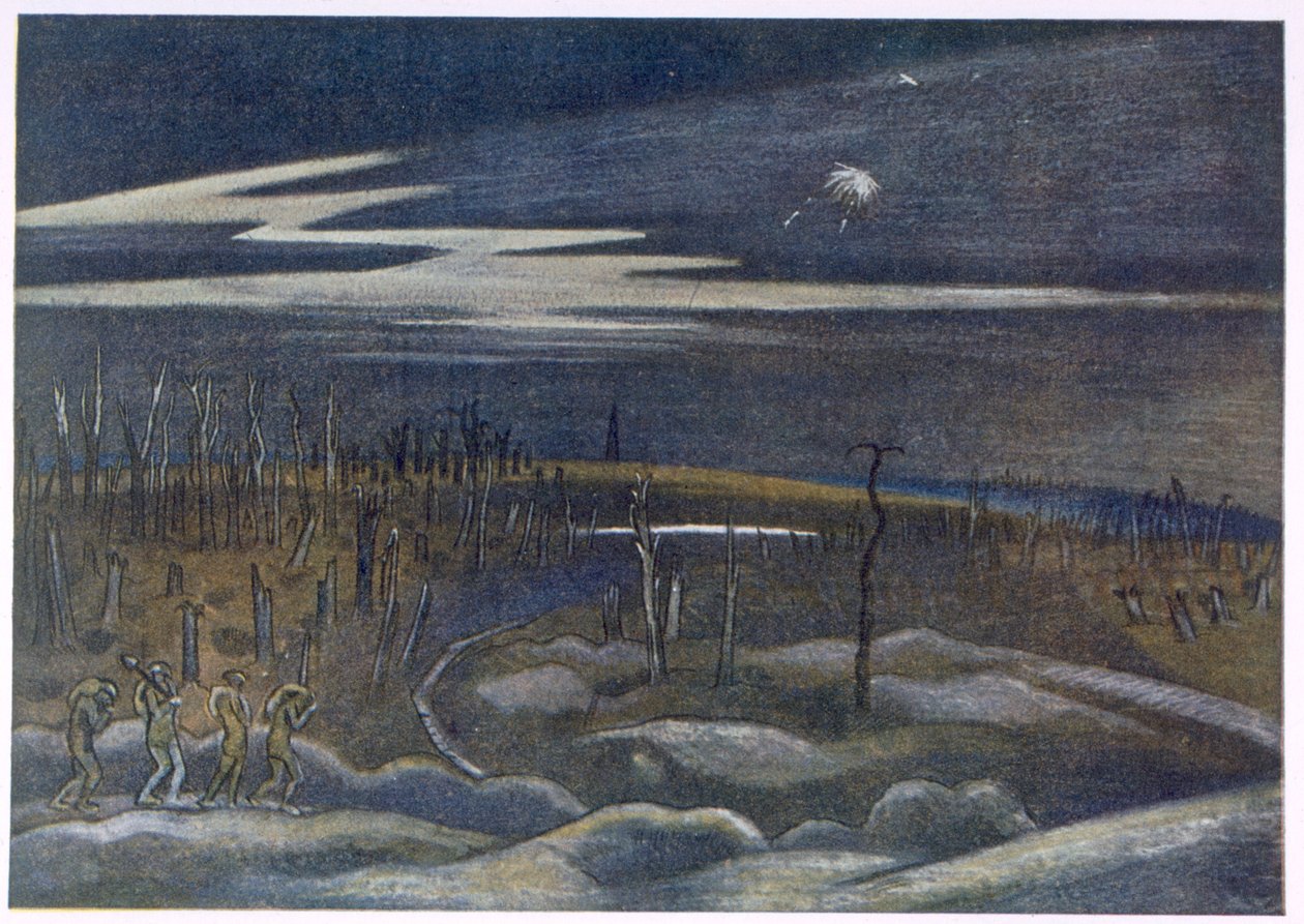 Meadow with Copse, od britských umělců na frontě, pokračování západní fronty, část třetí, Paul Nash od Paul Nash
