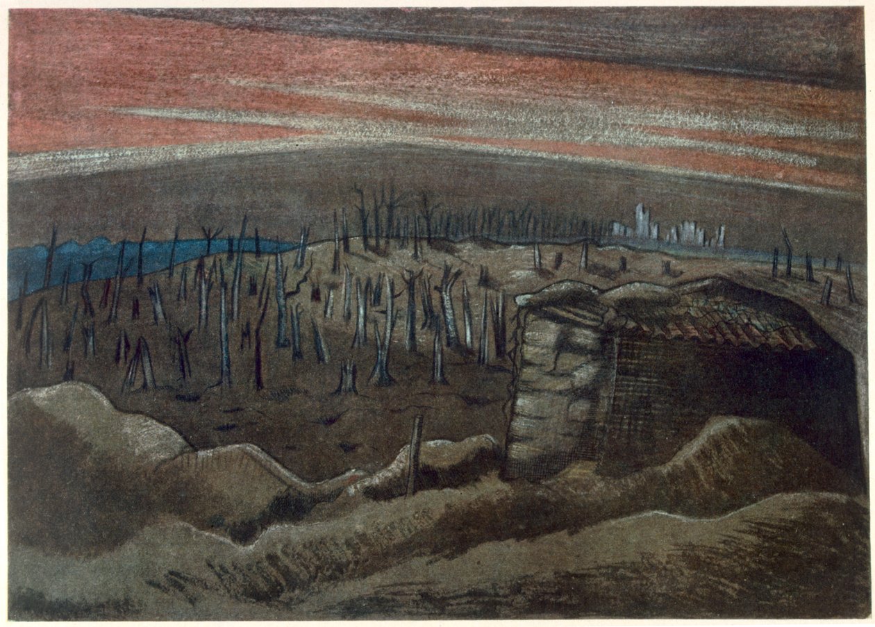 Sanctuary Wood, od britských umělců na frontě, pokračování západní fronty, část třetí, Paul Nash od Paul Nash